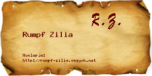 Rumpf Zilia névjegykártya